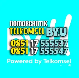 (bisa COD) Nomor Cantik Kartu TELKOMSEL by.U byU Kuarted 5555 #01