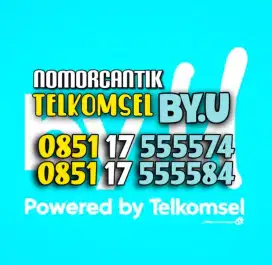 (bisa COD) Nomor Cantik Kartu TELKOMSEL by.U byU Kuarted 5555 #02