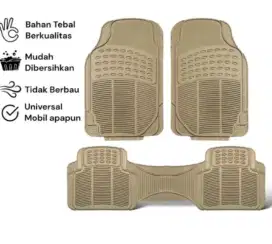 Karpet karet karpet lantai mobil universal 2 baris (Prelove)
