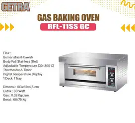 GETRA Gas Baking Oven RFL-11SSGC / RFL 11SSGC / RFL11SSGC
