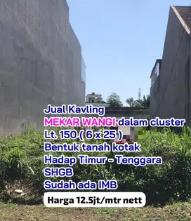 Dijual Murah Kavling  Siap Bangun Mekarwangi Bandung