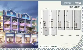 Rukan 4 Lantai Soho Miami Ocean dengan view menghadap pantai di PIK 2