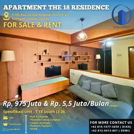 For Rent & Sale, Apartment The18 Residence, 1 Br,Furnished, SHGB