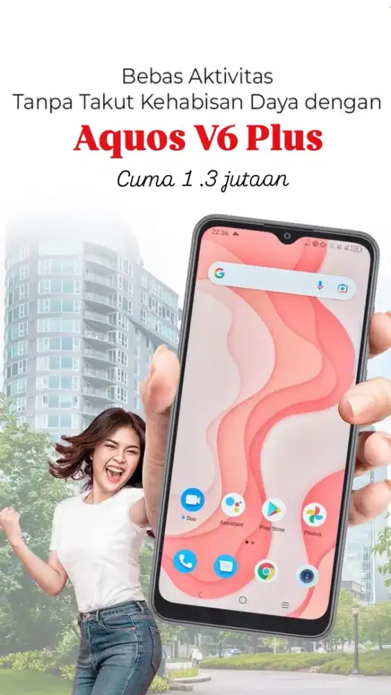 Sharp Aquos V6 plus ram 4 64 NFC new segel bergaransi resmi