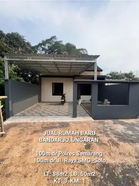 RUMAH BANDARJO UNGARAN, DEKAT POLRES, ATR/BPN, BPJS, PASAR BANDARJO