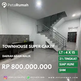 townhouse super cakep daerah adam malik dan amir hamzah