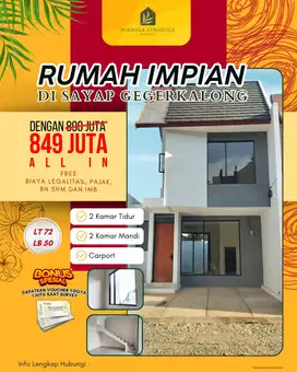 Nirmala Ciwaruga Rumah 2 Lt di ciwaruga 800 jutaan sudah Split Shm