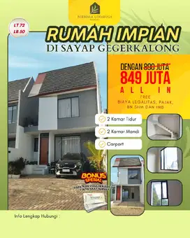 Dijual Cepat Rumah 2 Lt di ciwaruga samping pesona bali 800 jutaan SHM