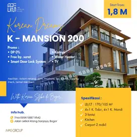Rumah 3 lantai, DP 0%