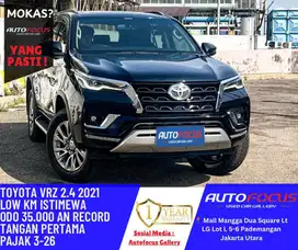 Toyota Fortuner 2.4 VRZ non GR 2021 Hitam Metalik Tgn 1 dr baru