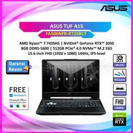 Jual cepat Asus TUF gaming A15 AMD ryzen 7 7320U RTX gress baru