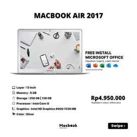 Macbook Air 2017 RAM 8/128 GB i 5