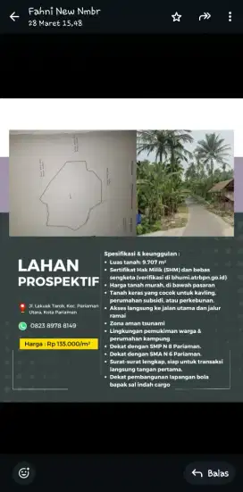 tanah di jual di pariaman utara & penginapan di padang