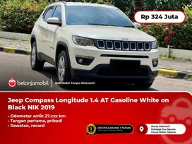 [KM ANTIK] Jeep Compass Longitude 1.4 AT Gasoline White 2019/2020