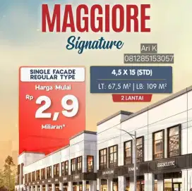 Ruko baru dp kpr 10%! Ruko maggiore signature east hadap jalan 3,1m !