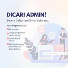 Lowongan admin olshop
