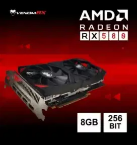 Vga RX 580 8 GB venom rx baru garansi resmi