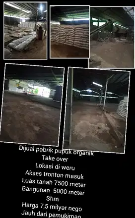 dijual gudang murah take over pupuk organij