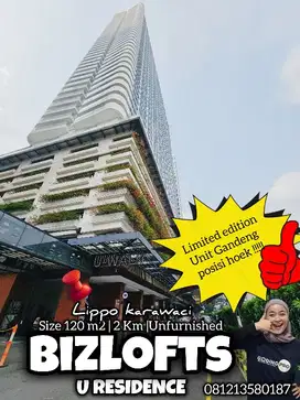 apartment  unit gandeng di u residence luas   lippo karawaci