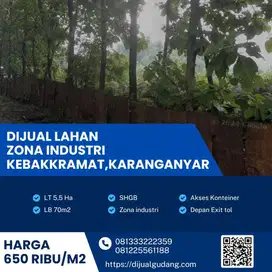 Dijual Lahan Strategis di kebak keramat luas 55000m BU!