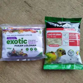 BUBUR LOLOHAN NUTRIBIRD 50 GRAM + DAPAT BONUS EXOTIC 100 GRAM
