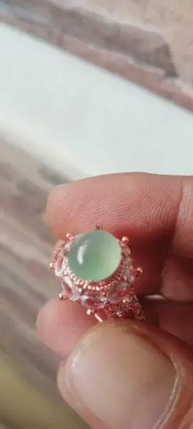 Jadeite jade giok Burma natural type A cincin