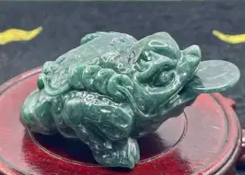 Jadeite jade giok Burma natural type A kodok rezeki