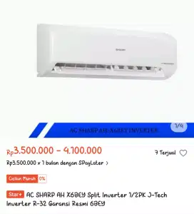 AC SHARP INVERTER AH-X6BEY