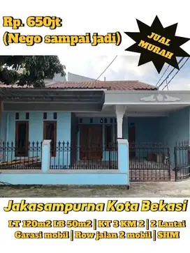 DIJUAL CEPAT Rumah Siap Huni di Jakasampurna Kota Bekasi