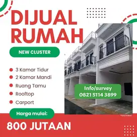 Rumah Cluster 2 Lantai+rooftop bisa KPR Bebas banjir Jagakarsa Jaksel