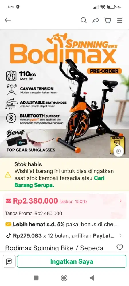 Sepeda Statis / Spinning Bike