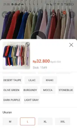 T-shirt polos Cotton combed 24s