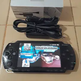 PSP FAT Tebel Awet Mulus Memory game 16gb Fullgame Plus Cassan nya