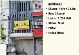 Dijual Ruko Komersial Raya Bogowonto Siap Pakai 3 Lantai Strategis