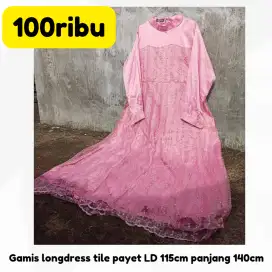 Set baju kebaya dan longdress gamis tile