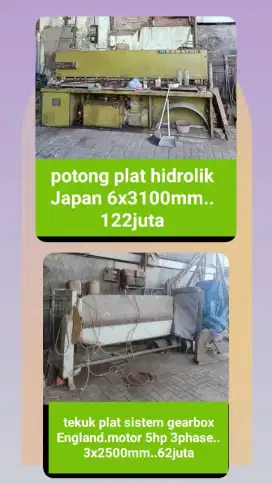 Mesin penggunting &penekuk plat
