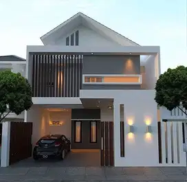 VILLA VIEW KEREN BATU FREE DESIGN FASAD DAN DENAH
