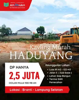 TANAH KAVLING HADUYANG NATAR BRANTI BANDARA
