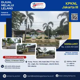 Di Jual Melalui Lelang RT Di Kota Jakarta