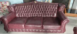 Sofa kulit 1 set + meja