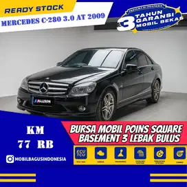 [Km Low]Mercedes-Benz C280 3.0 Sedan AT 2009 Hitam No Pol Genap