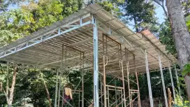 Atap bajaringan dan plafon PVC, gypsum dan grc