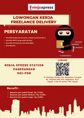 Open recuitmen Ninja xpres area pagedangan tangerang