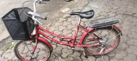 Sepeda mini jieyang uk20 rem pakem ban tebal kranjang baru