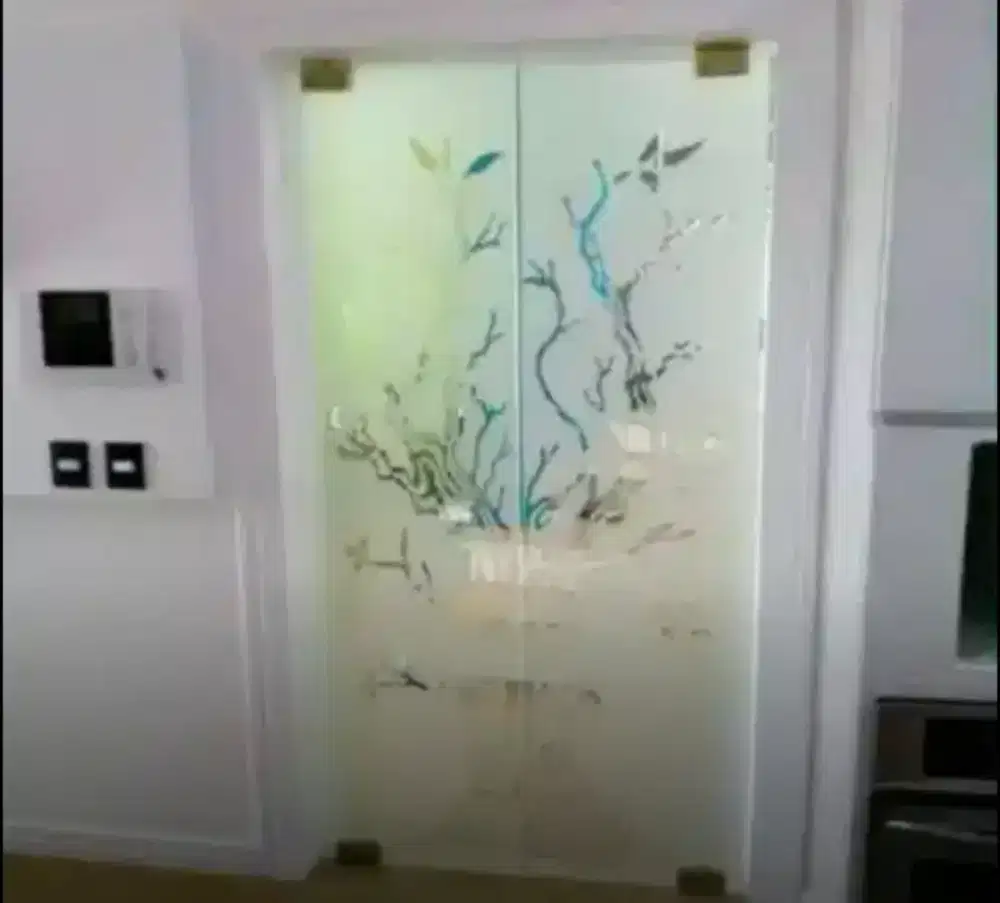 Beautiful kaca dengan stiker sanblas kaca film dikaca kantor