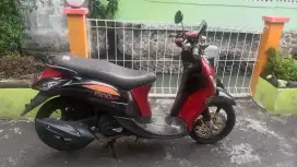YAMAHA FINO 125 THN 2017 MERAH HITAM MESIN CVT HALUS SURAT LENGKAP