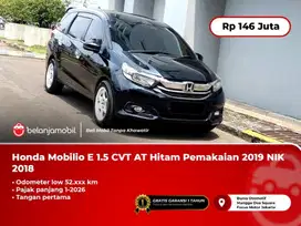 [PAJAK PANJANG] Honda Mobilio E 1.5 CVT AT Hitam 2018/2019