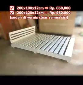 Dipan alas kasur kayu jati belanda warna bisa request