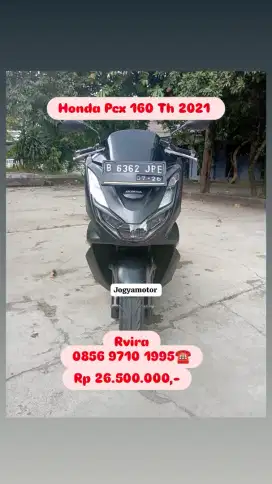 Honda pcx 160 th 2021 plat tangerang