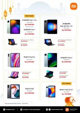 Promo Kredit dan Cash Xiaomi pad pro
